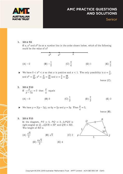 AMC Practice Problems – All Levels .